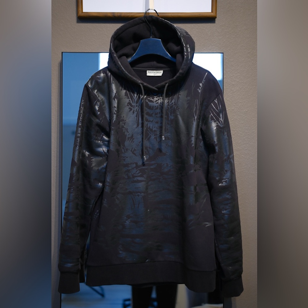 Balenciaga women Black Patterned Hoodie